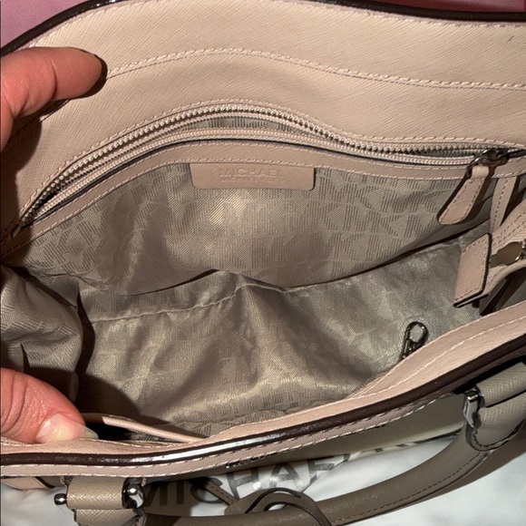 Michael Kors Pink and Brown Satchel - Picture 6 of 13